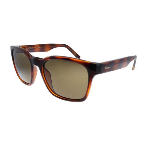 Salvatore Ferragamo Tortoise Square 55 mm Sunglasses SF959S 214 55