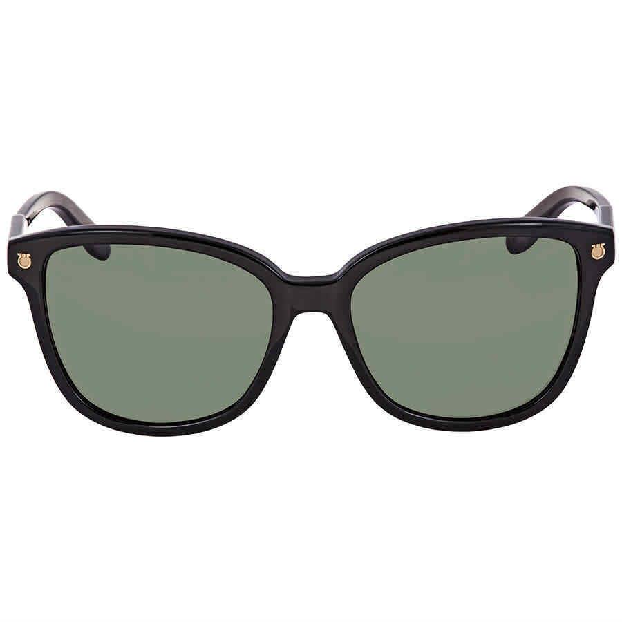 Salvatore Ferragamo Green Square Unisex Sunglasses SF815S 001 56 SF815S 001 56