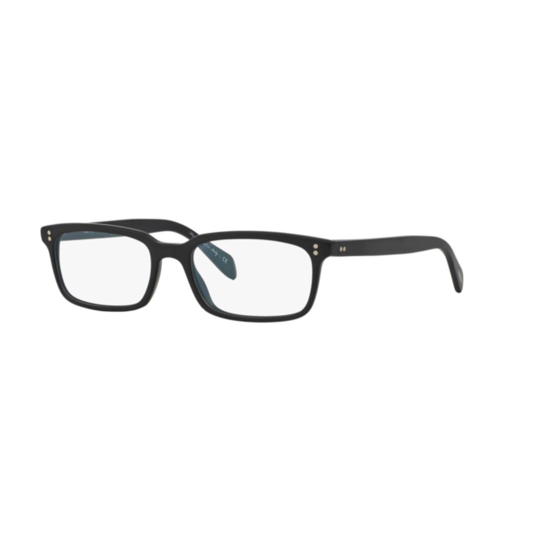 Oliver Peoples 0OV 5102 Denison 1031 Matte Black Rectangular Eyeglasses - Matte Black Frame, Clear Lens