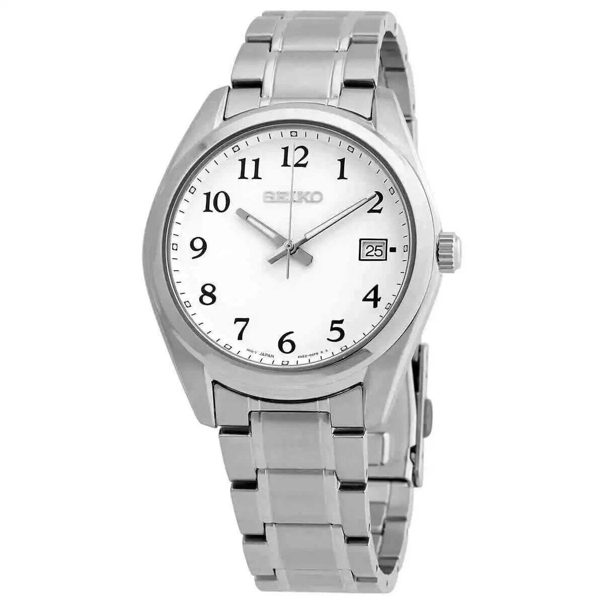 Seiko Men`s Core Quartz White Dial Watch - SUR459P1 - Dial: White