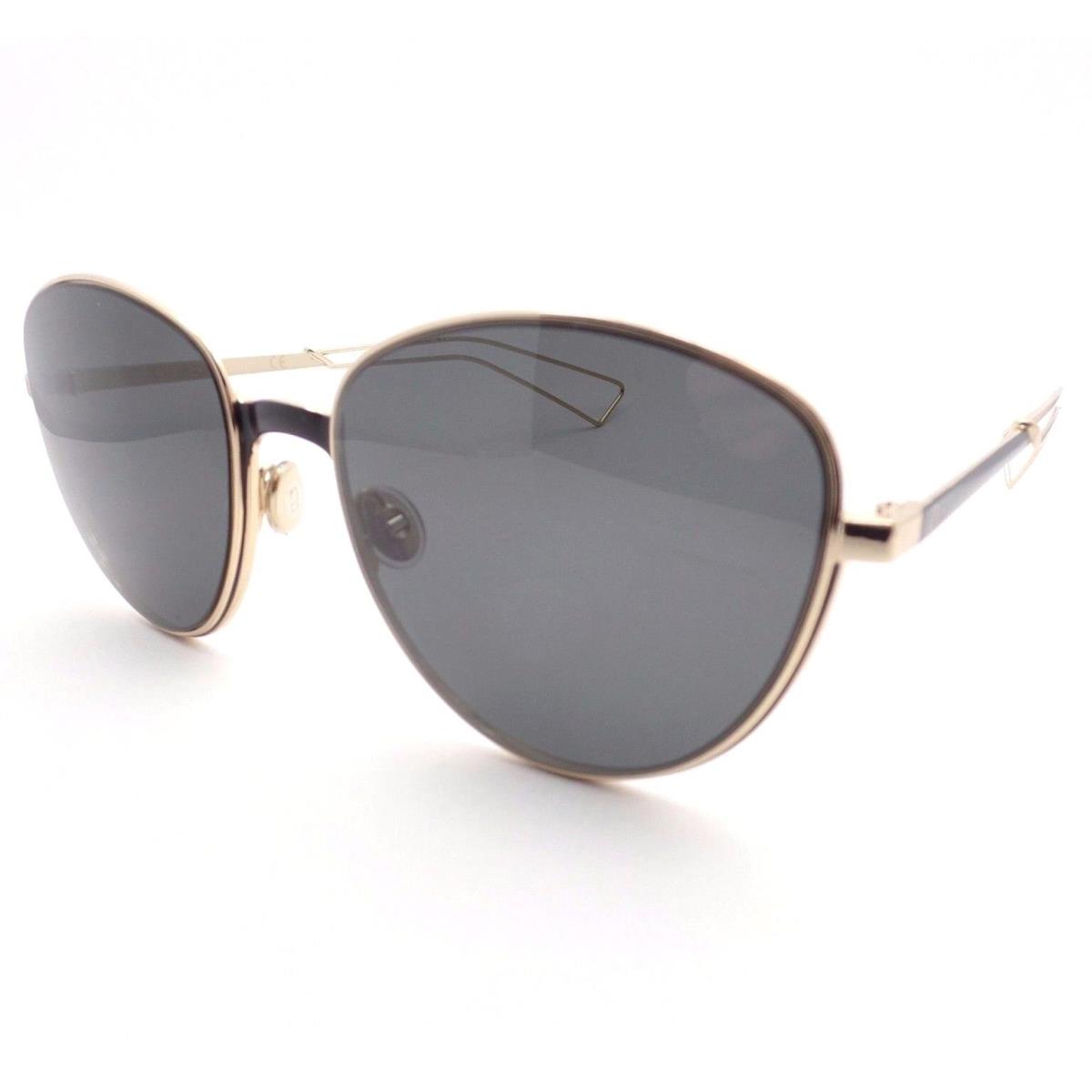 Christian Dior Ultra Rcw Y1 Matte Black Gold Grey Sunglasses - Frame: Black Matte Gold, Lens: Grey