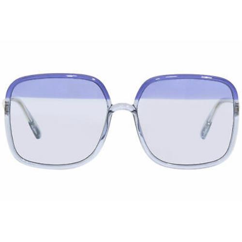 Christian Dior DiorSoStellaire1 ZX9UY Sunglasses Women`s Blue Azure/blue  Lenses
