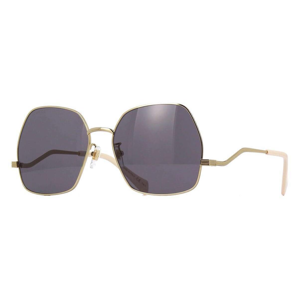 Gucci Gold 60 mm Women`s Sunglasses GG0972S-001 60 - Frame: Gold, Lens: Grey