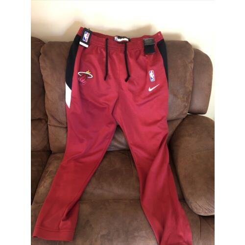 Nike Therma Miami Heat Warm up Basketball Snap Button Pant Size 4XLT Men