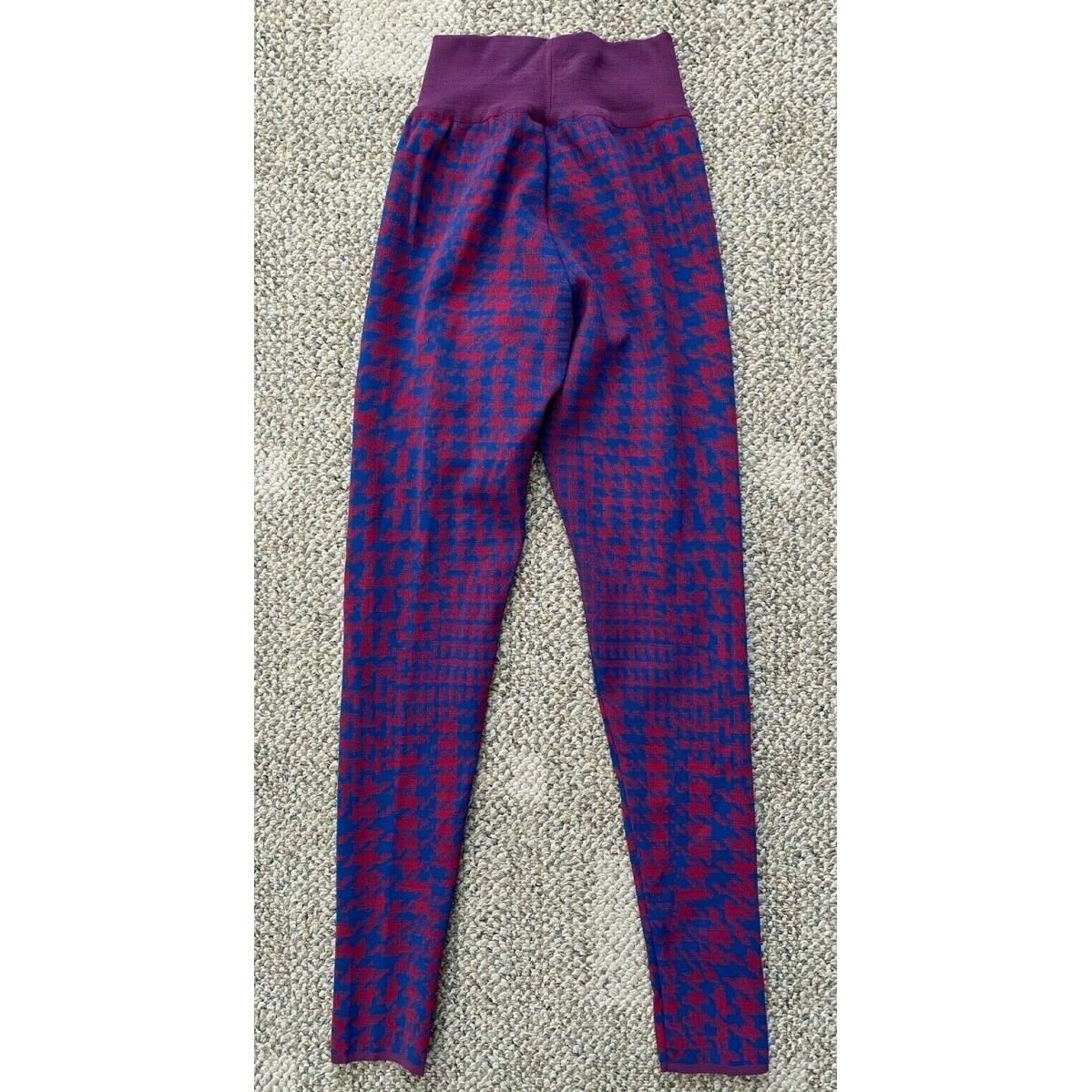 Nike Womens High Waisted Knit Leggings Pant Red/blue Print Medium Made in Italy