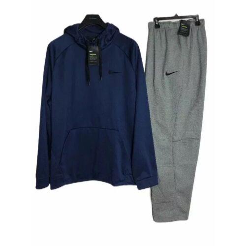 Nike Dri Fit Sweatsuit Hoodie and Pants Blue/grey/black Size 4XL