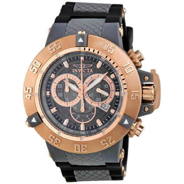 Invicta Subaqua Noma Iii Grey Dial Black Rubber Men`s Watch 0932 - Dial: Gold, Gray, Pink, Blue, Rose Gold, Rose, Black, Band: Gold, Gray, Black, Bezel: Gold, Gray, Pink, Rose Gold, Black