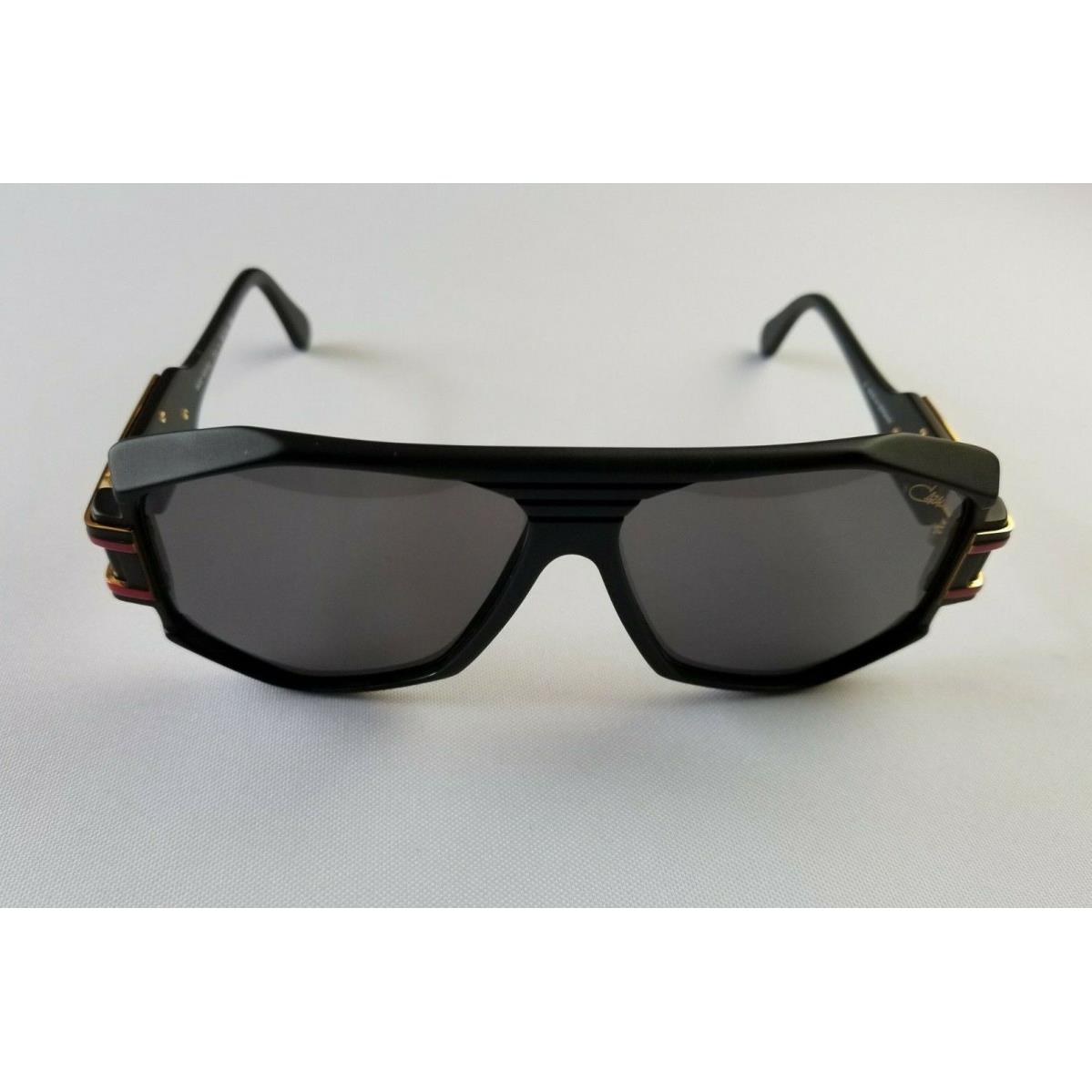 Cazal Legends Mod. 163/302 Col. 011 Matte Black Red Solid Lens Sunglass Germany