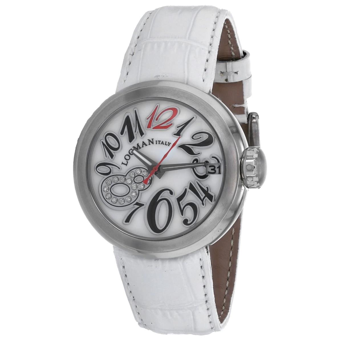 Locman Women`s Classic White Dial Watch - 340CMOPBKDNWH