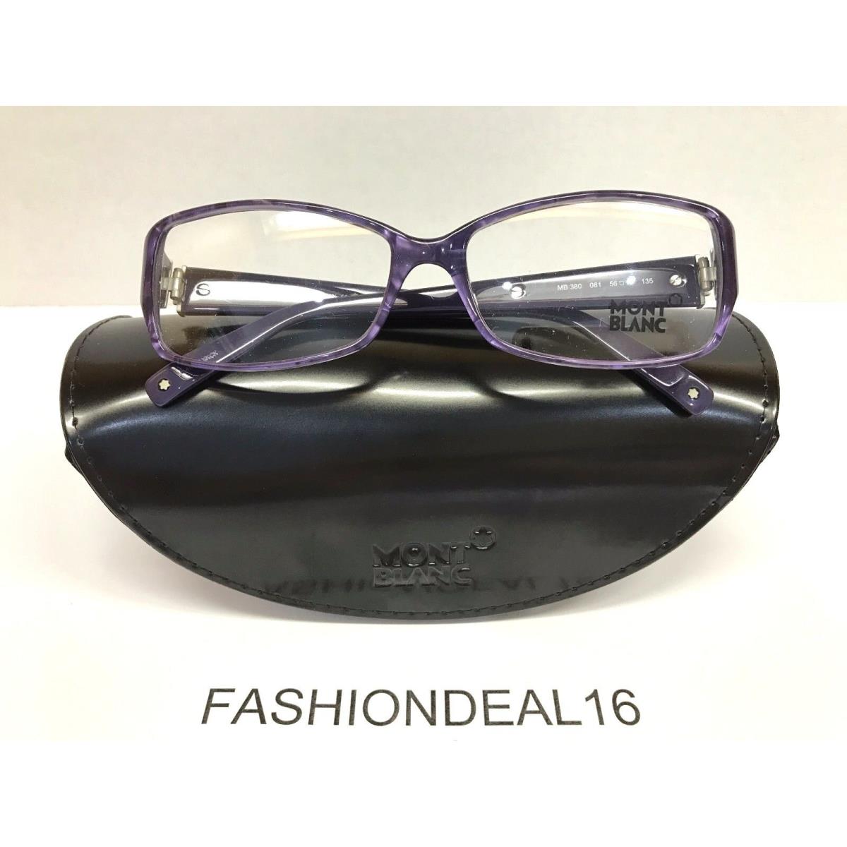 Montblanc MB 380 Purple Pearl MB380 081 56-15-135 RX Eyeglasses