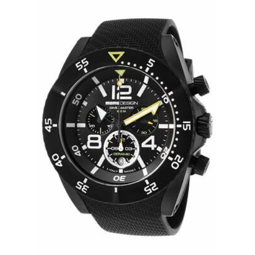 Momo Design MD281BK-11 Black Chronograph Sport Watch Dive Master Ceramic