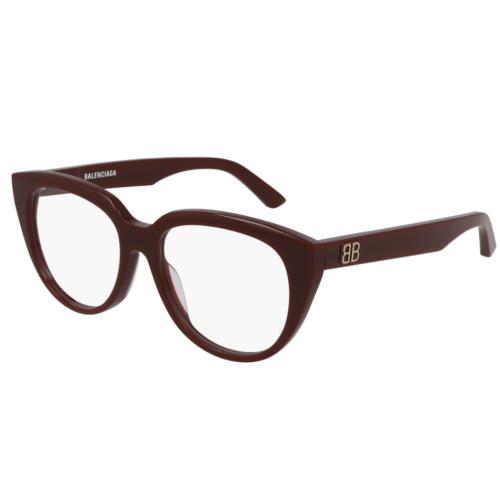 Balenciaga BB0131O 006 Burgundy Round Women`s Eyeglasses