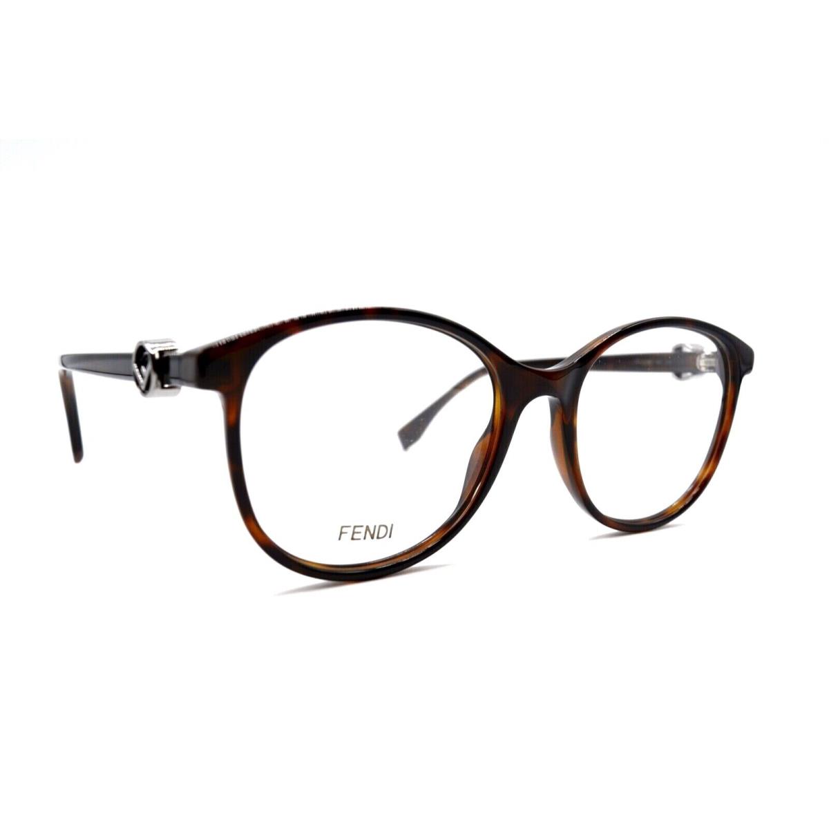 Fendi FF 0299 086 Dark Havana Eyeglasses Frame RX 54-15 W/case 9F