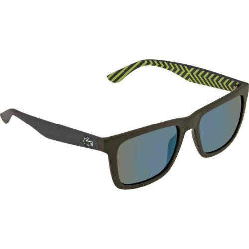 Lacoste Men`s Sunglasses Matt Army Plastic Square Frame Lacoste L750S 318