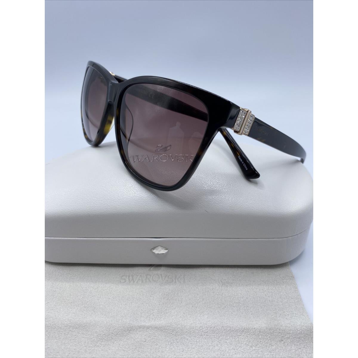 Swarovski Tort Havana /brown Gradient Crystal Square Sunglasses SK0121