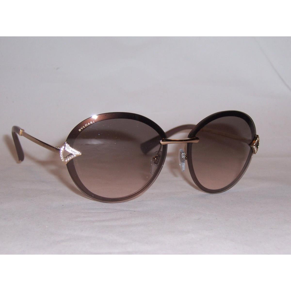 Bvlgari Sunglasses BV 6101B 20373B Matte Brown/ Pink Grey 6101