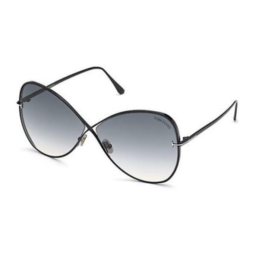 Tom Ford FT 0842 Nickie 01B Black/gray Gradient Sunglasses 66 MM TF 842 - Frame: Black