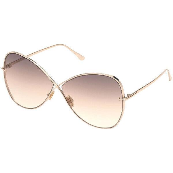 Tom Ford FT 0842 Nickie 28F Rose Gold/brown Gradient 66 MM TF 842