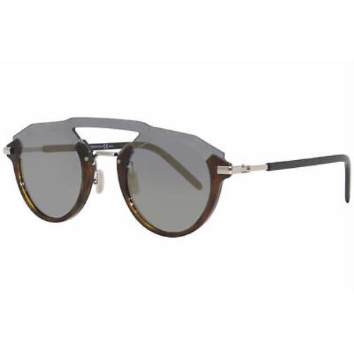 Christian Dior Diorfuturistic 08683 Sunglasses Havana/blue-silver Mirror 99mm