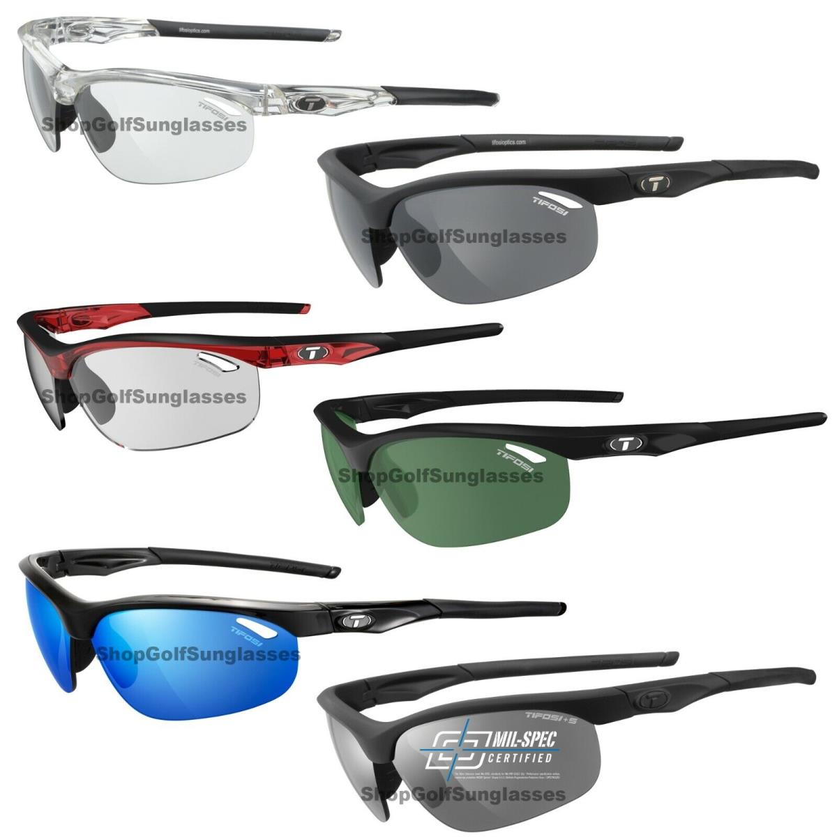Tifosi Veloce Black Crystal Blue Tactical Sunglasses Read Greens Choose Style