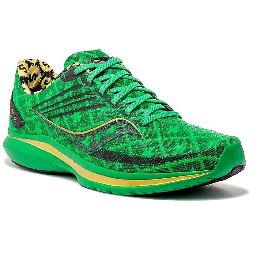 10 12 Men`s Saucony Kinvara 12 Running Shoes Limited Edition Green Size 10 12