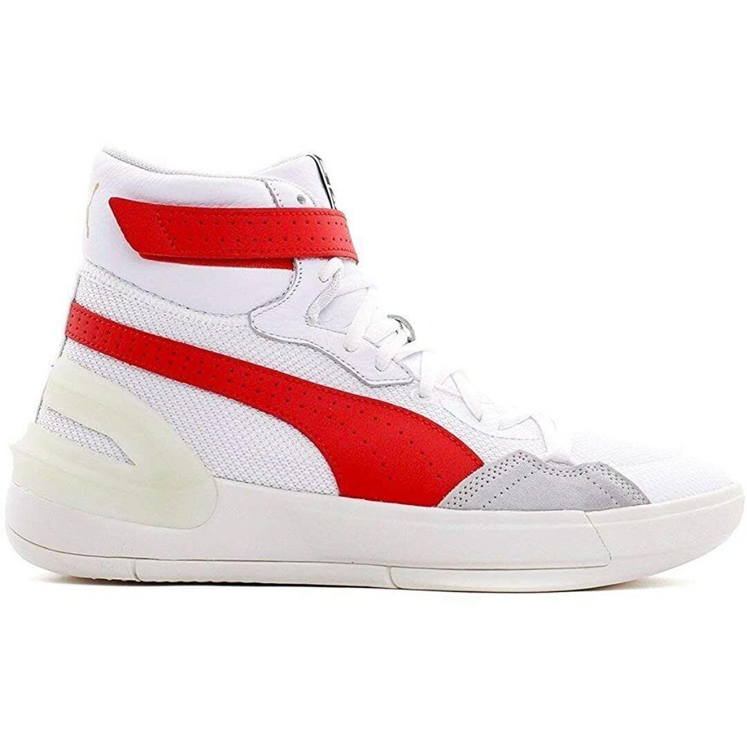 Puma Basketball Hoops Sky Modern White Red Mens 10 Shoes Limited 194042-03 - White