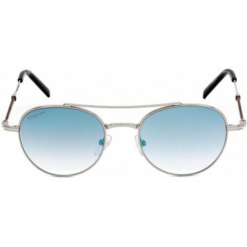 Salvatore Ferragamo sunglasses  - Shiny Palladium Frame, Blue Gradient Lens 0