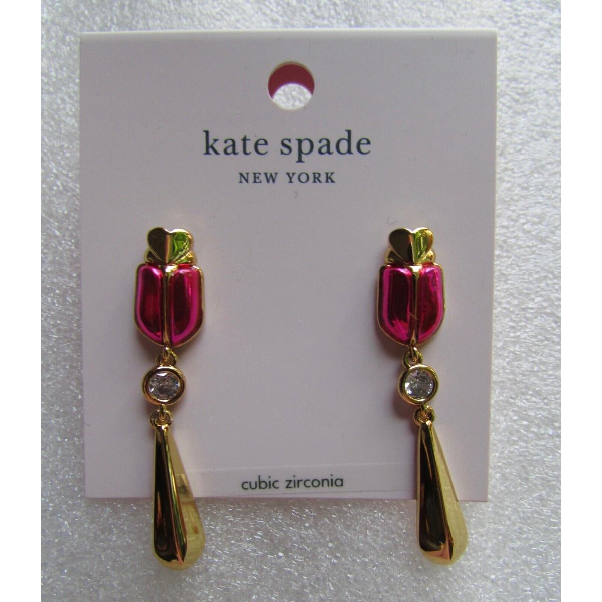 Kate Spade New York Beetle Drop Earrings Love Bug New