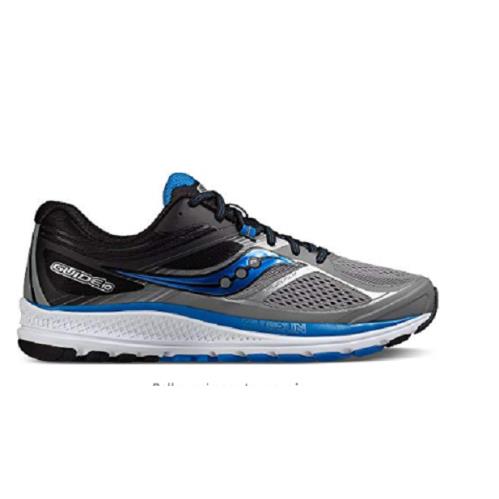 Saucony Mens Guide 10 Running Shoes Grey Black Blue S20350-1 s