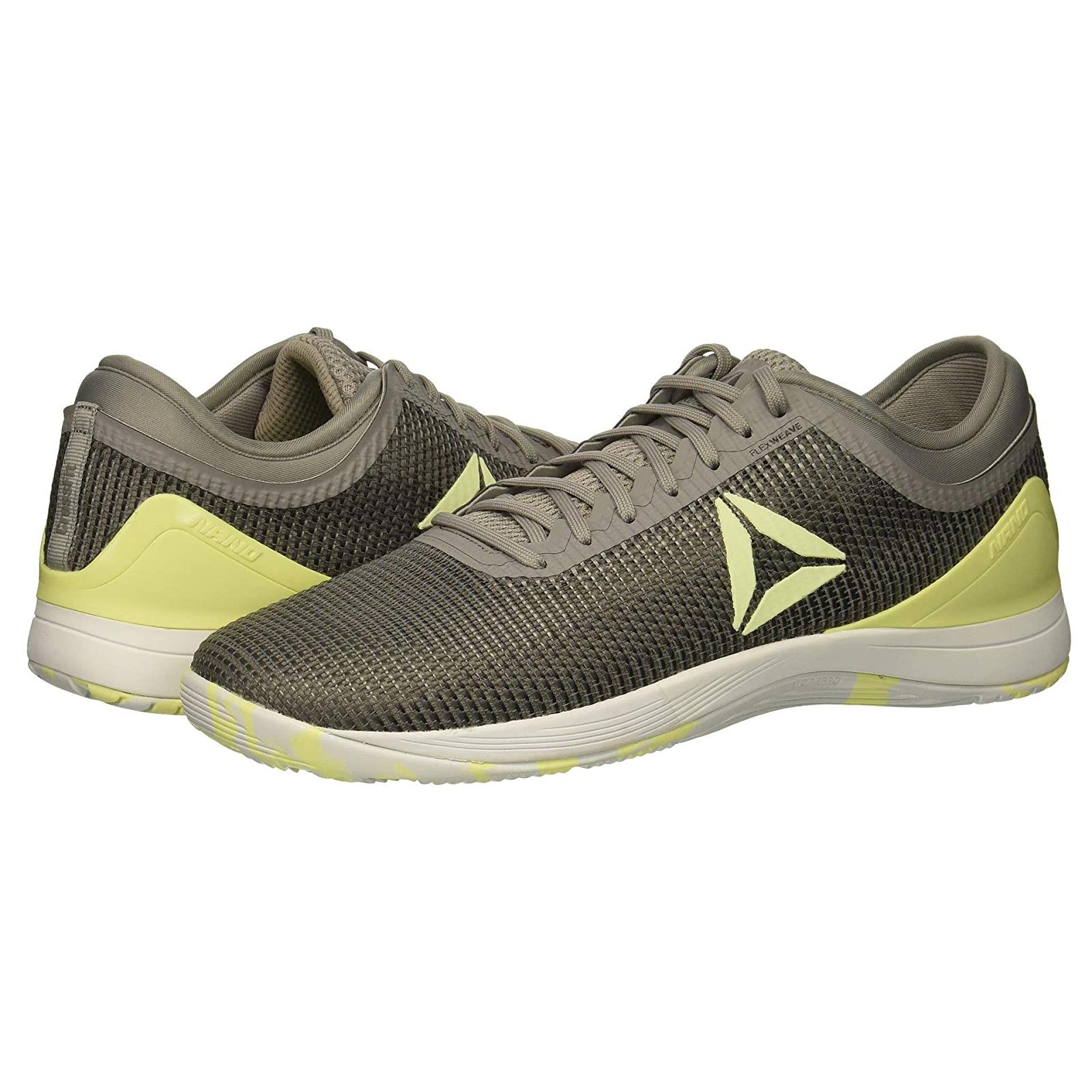 Man`s Sneakers Athletic Shoes Reebok Crossfit Nano 8.0 Tin Grey/Shark/Lemon Zest/Ash Grey/White