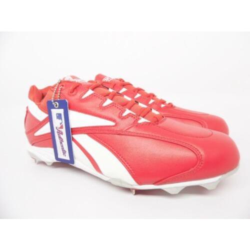 Reebok Mlb Vero FL M5 Low Men`s Baseball Shoes Red/white Size 13