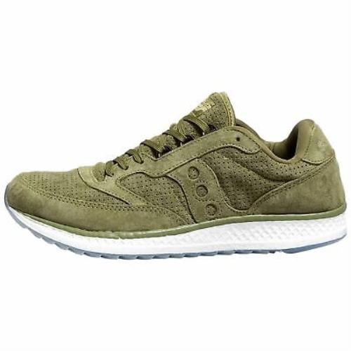 Saucony Freedom Runner Mens S40001-3 Olive Green Suede Running Shoes Size 7.5