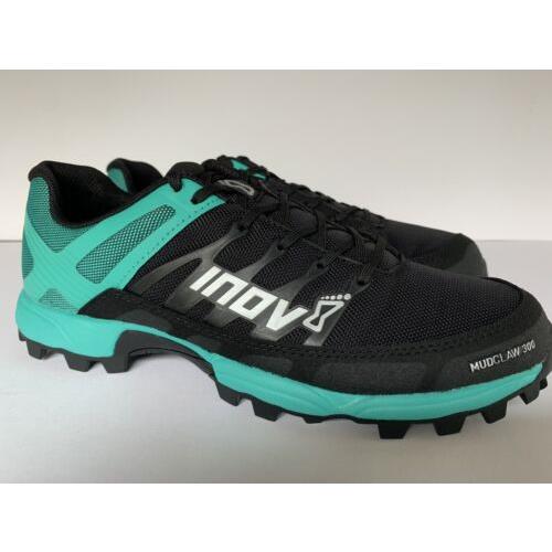 Inov-8 Mudclaw 300 Trail Running Hiking Black Green 771-BKTL-P-01 Shoes Women`s
