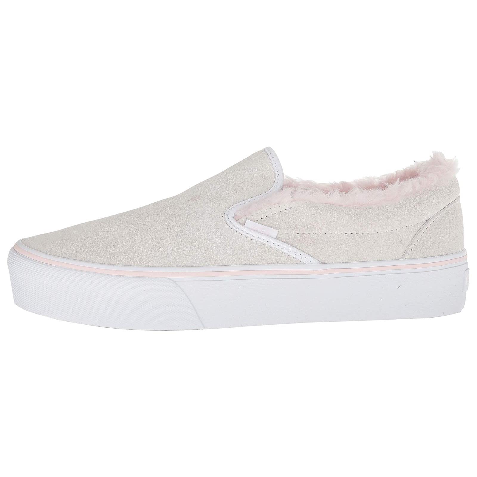 vans suede platform slip on