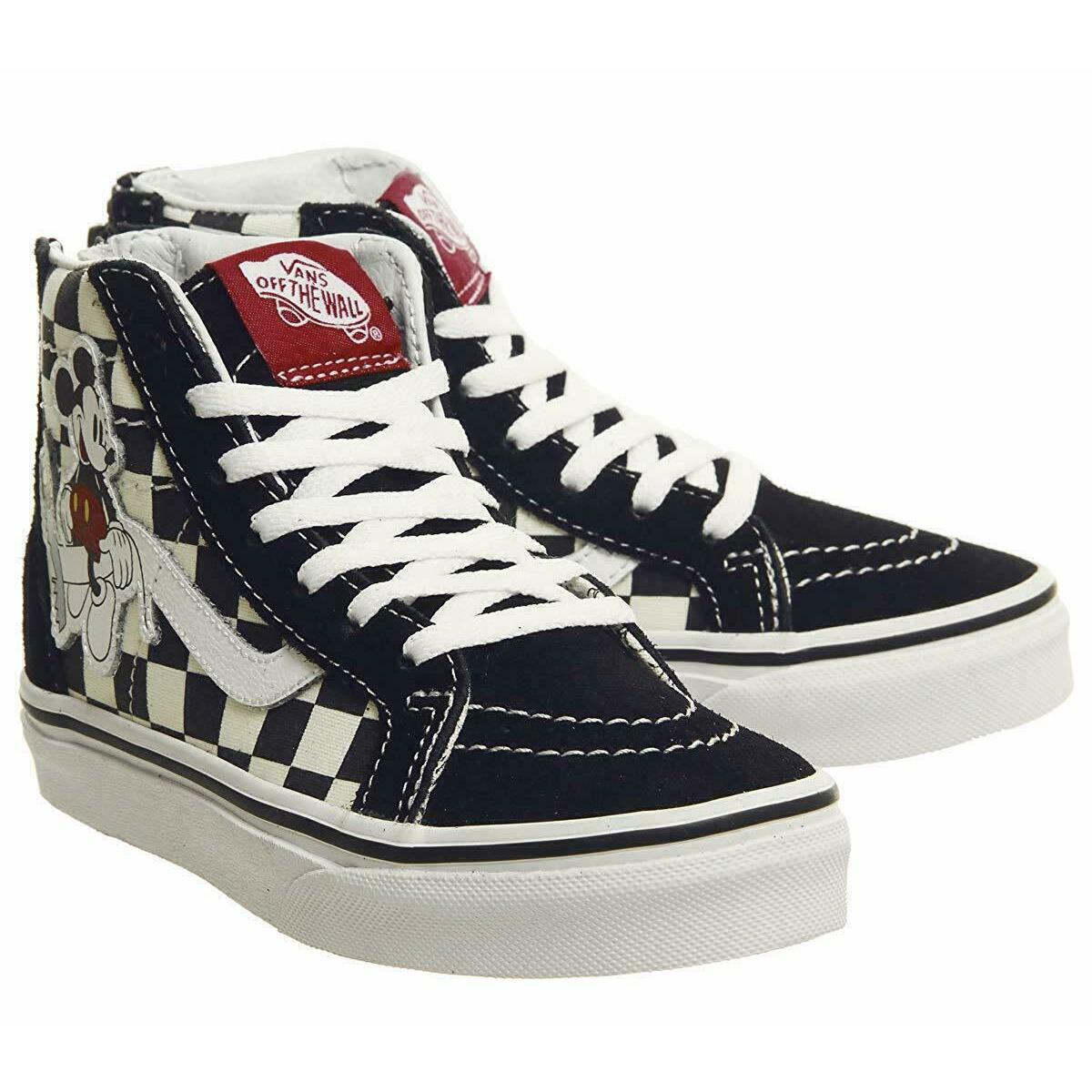 Vans Kids Youth x Disney Mickey Mouse 90th Anniversary Sk8-Hi Zip Shoes Mickey/Checkerboard