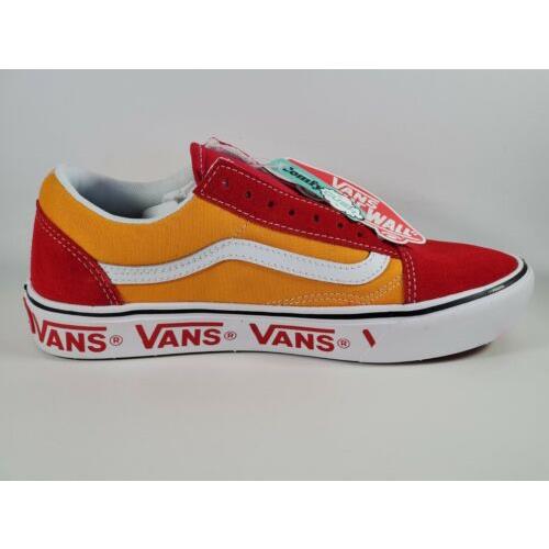 Vans Sneakers Skate Shoes Tape Mix Comfycush Old Skool Yellow/red Size 12