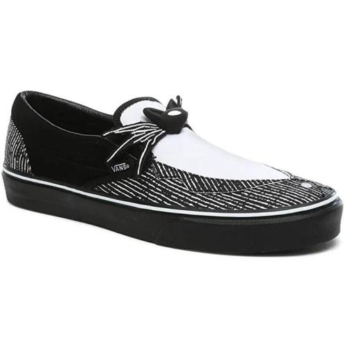 Vans Classic Slip-on Skate Shoes Disney Jack Nightmare Mens Sz 11.5 Black/white