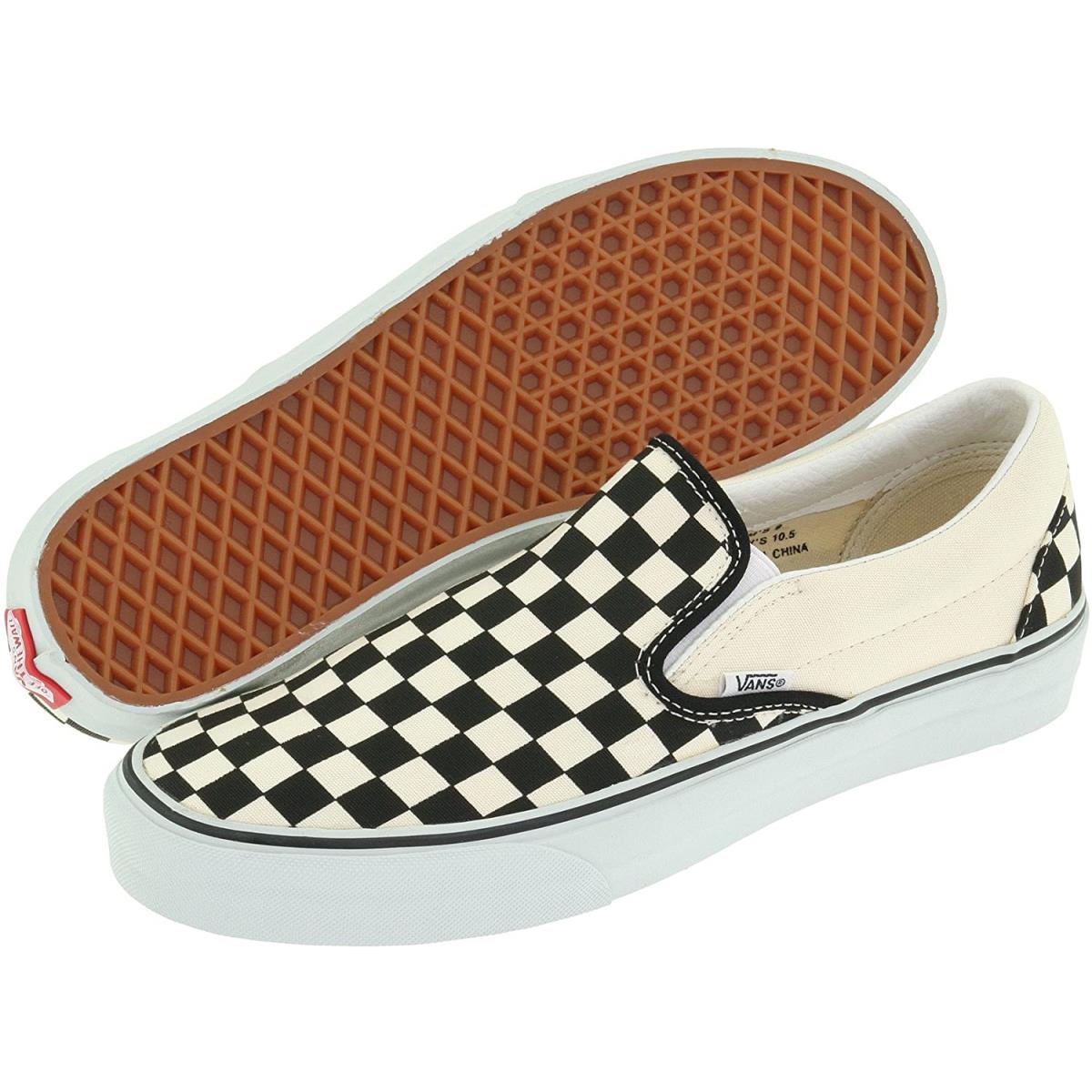 Vans Men`s Embossed Suede Slip-on Skate Shoe Black/White/Checkerboard