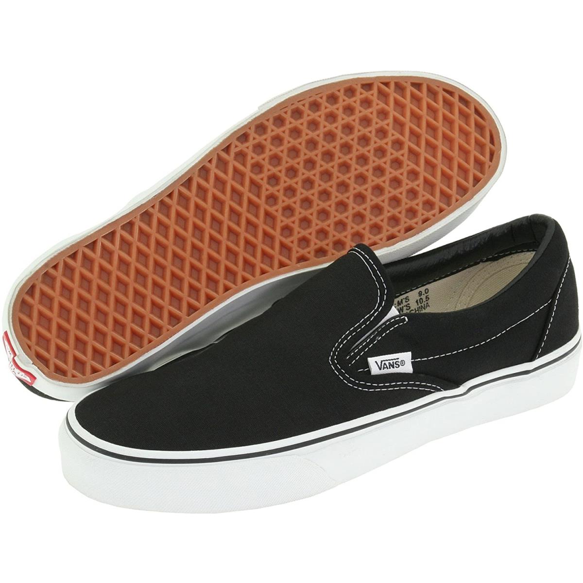 Vans Men`s Embossed Suede Slip-on Skate Shoe Classic Black/White
