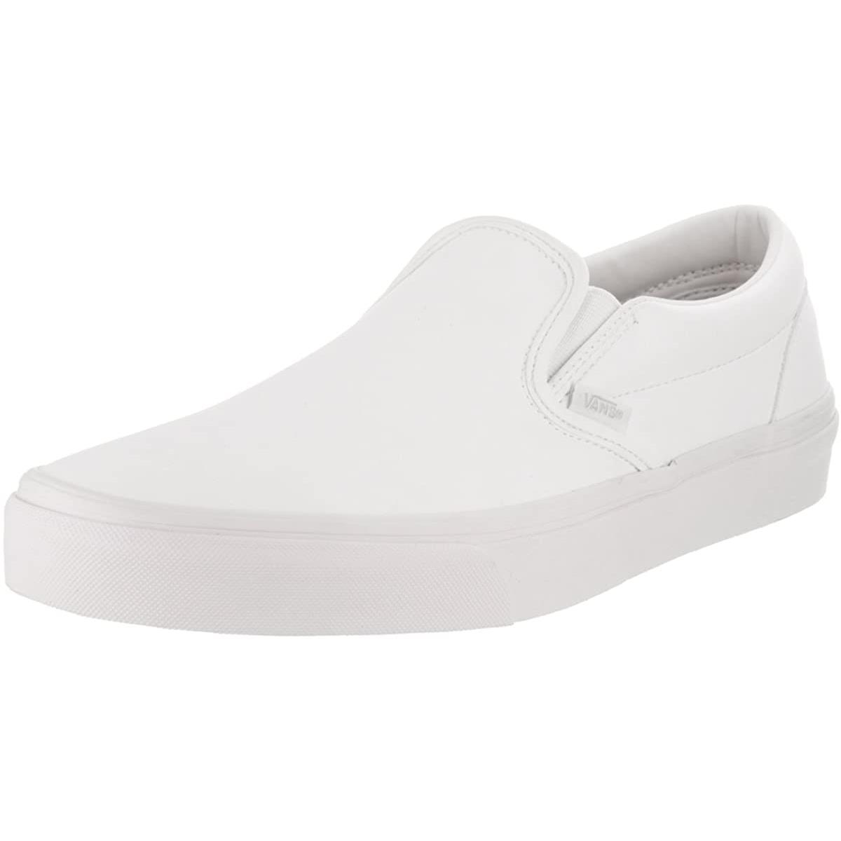 Vans Men`s Embossed Suede Slip-on Skate Shoe (Classic Tumble) True White