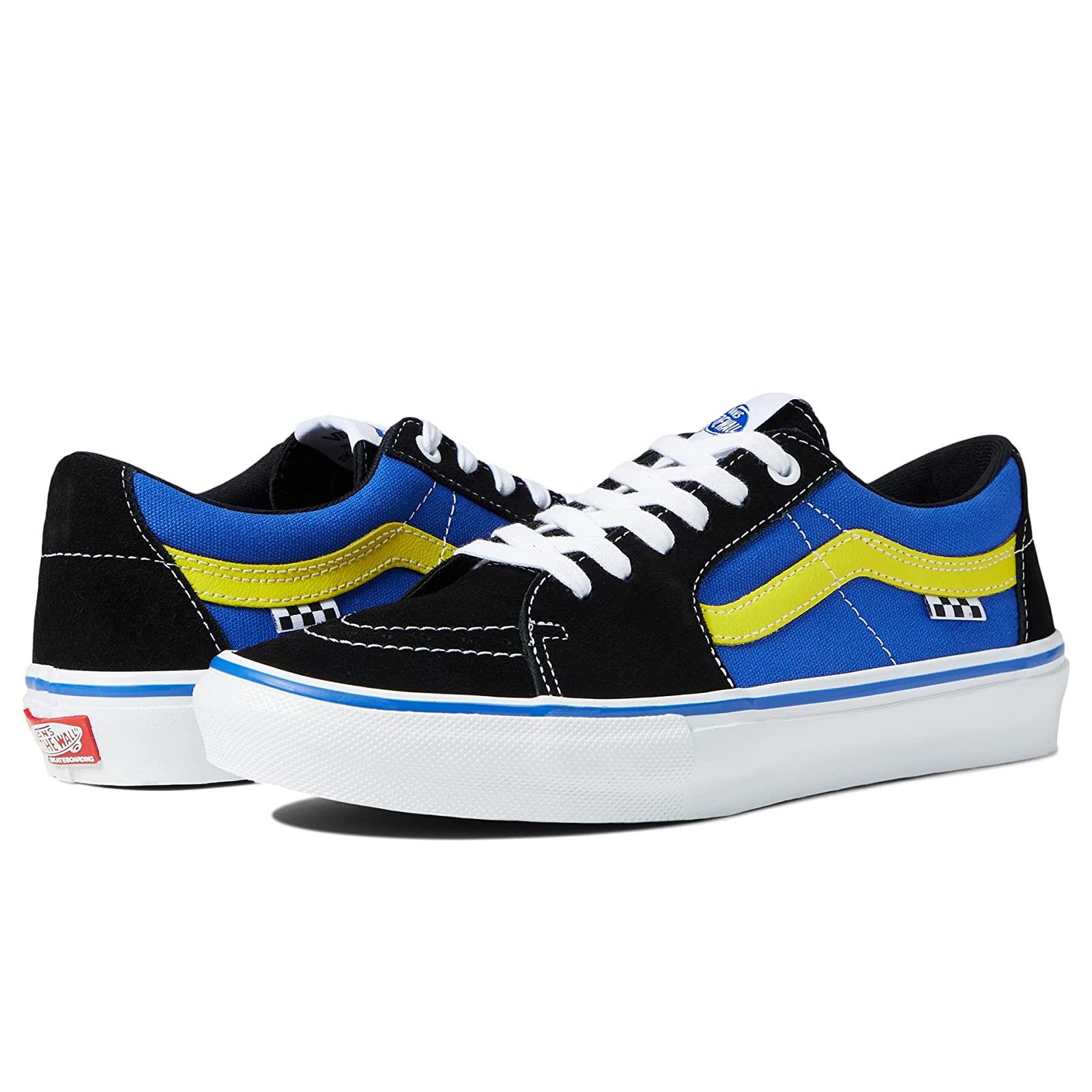 Man`s Sneakers Athletic Shoes Vans Skate SK8-Low Black/Dazzling Blue