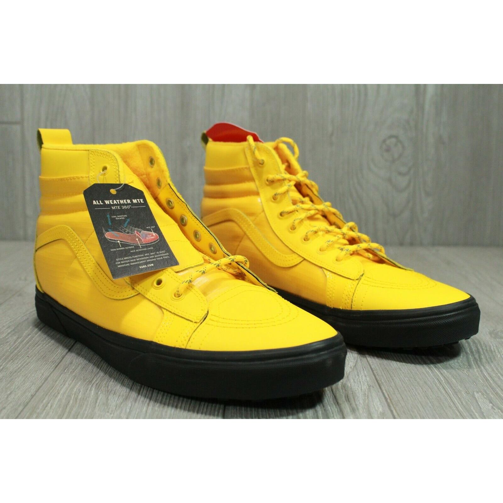 mens yellow high top vans