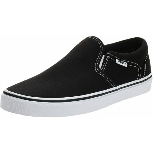 black vans asher slip on