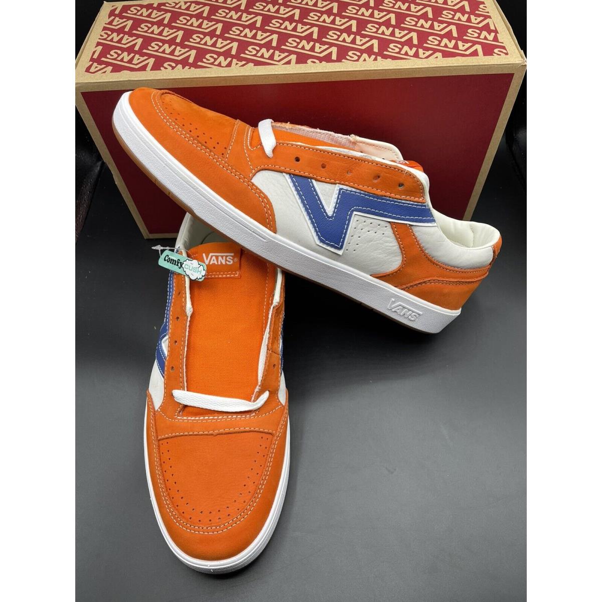 Vans Lowland Cc Men`s Size 9 Shoes Puffins Bill Orange VN0A4TZY2S2