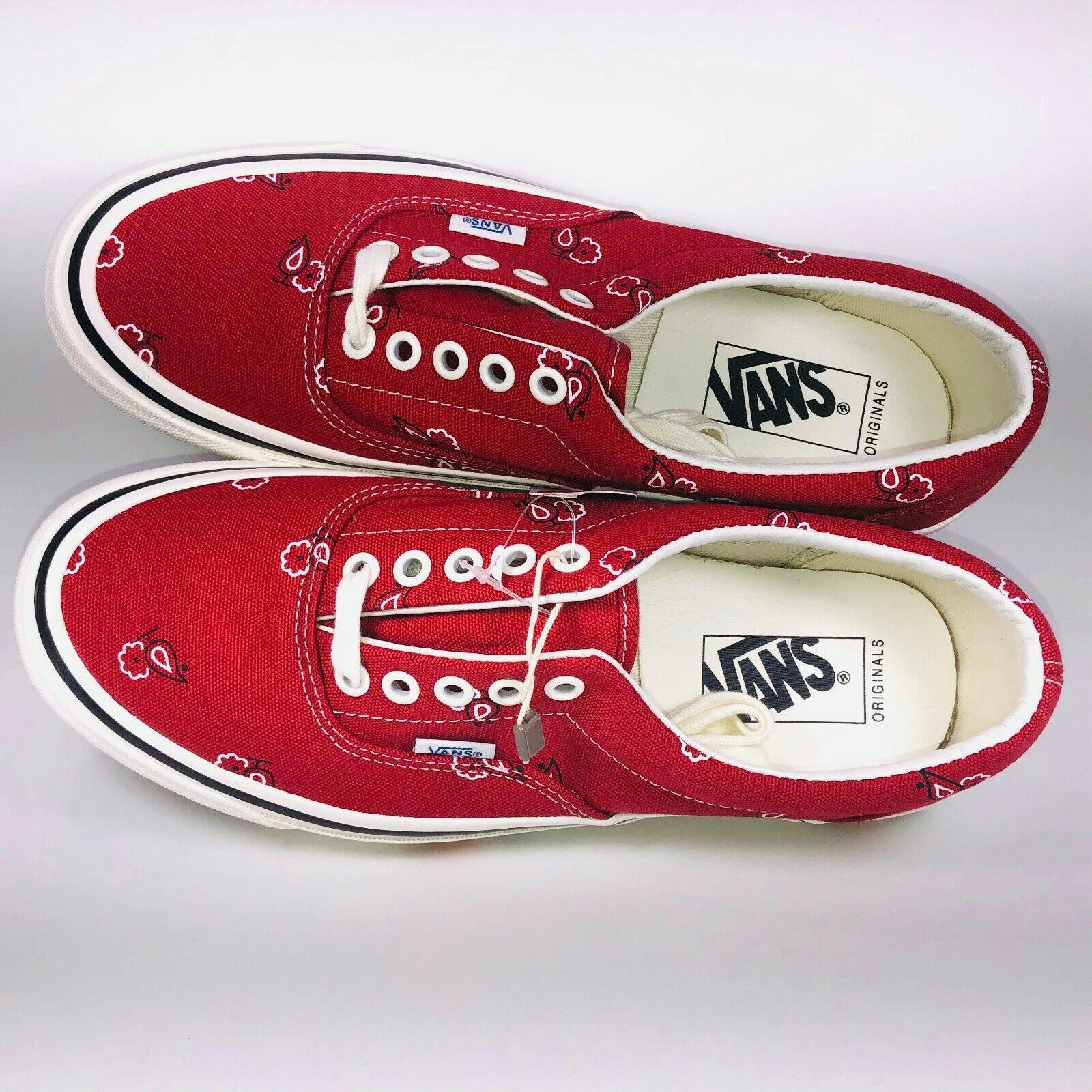 red bandana vans shoes