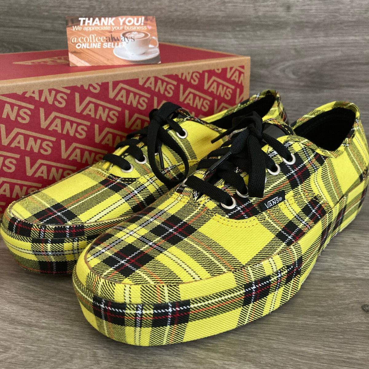 patent plaid vans