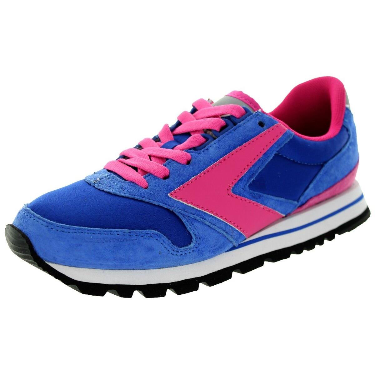 Brooks Heritage Chariot Women 496 Blue Pink Suede Retro Running Shoes 6 - 10