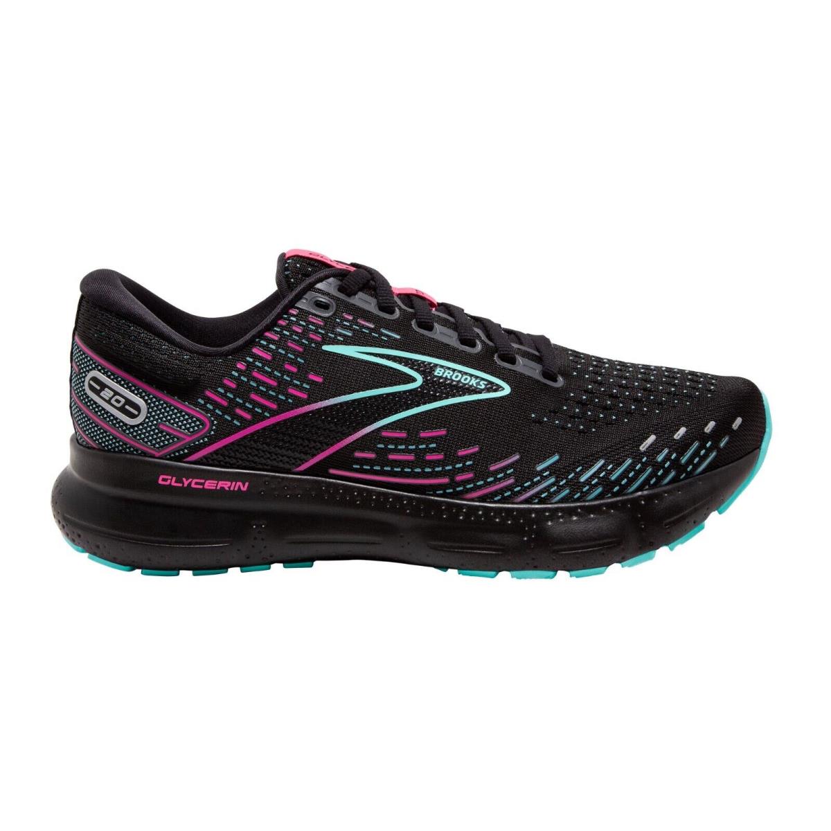 Brooks Glycerin 20 Women`s Running Shoes All Colors US Sizes 7-14 Black/Blue Light/Pink