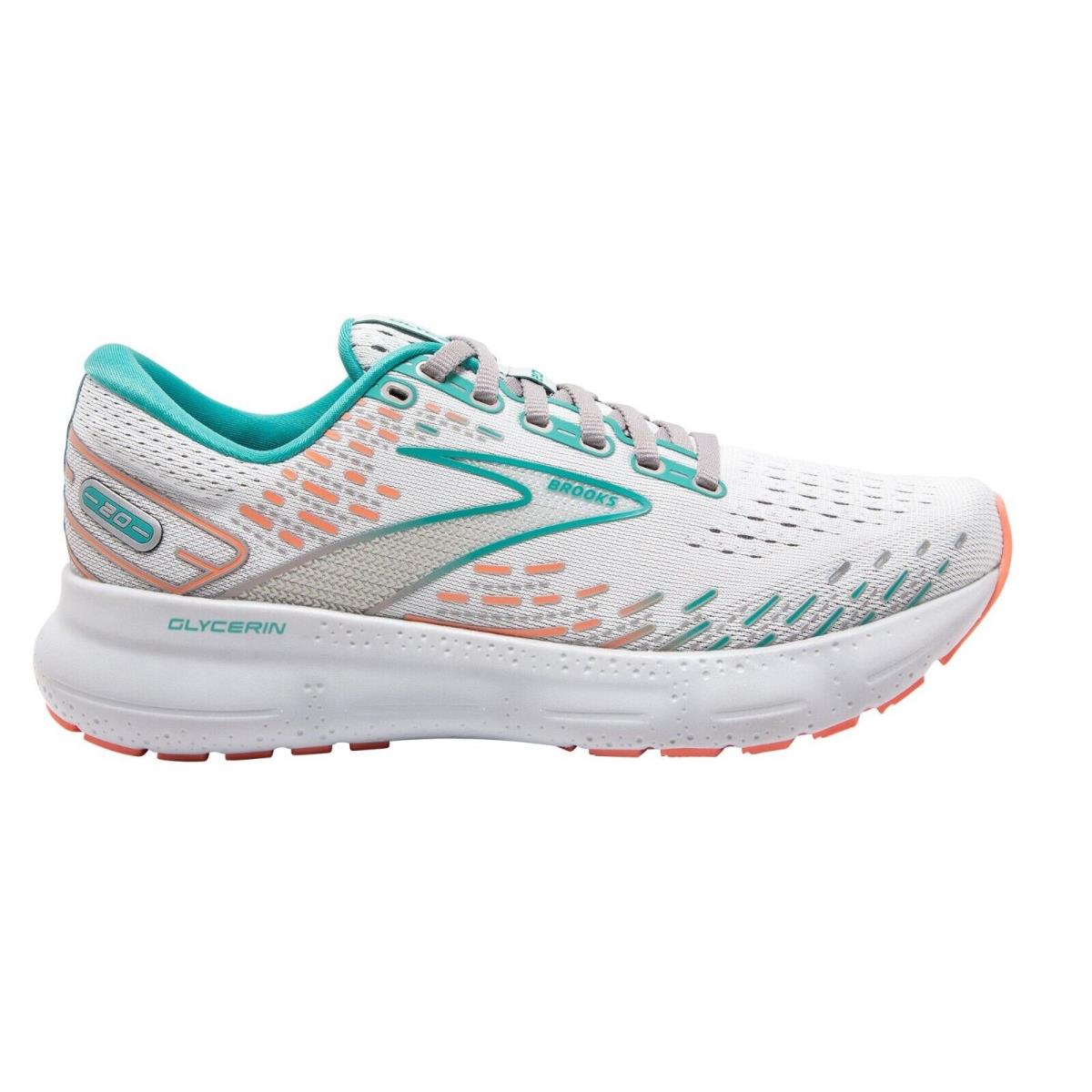 Brooks Glycerin 20 Women`s Running Shoes All Colors US Sizes 7-14 Oyster/Latigo Bay/Coral