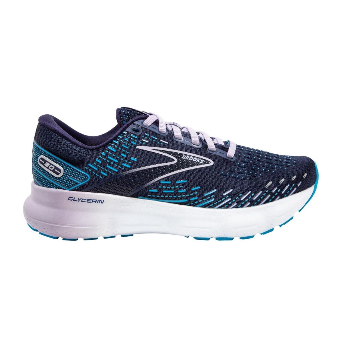Brooks Glycerin 20 Women`s Running Shoes All Colors US Sizes 7-14 Peacoat/Ocean/Pastel Lilac